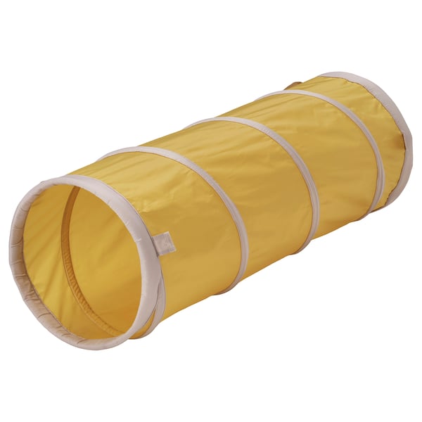 DVÄRGMÅS Tunnel da gioco, giallo/beige