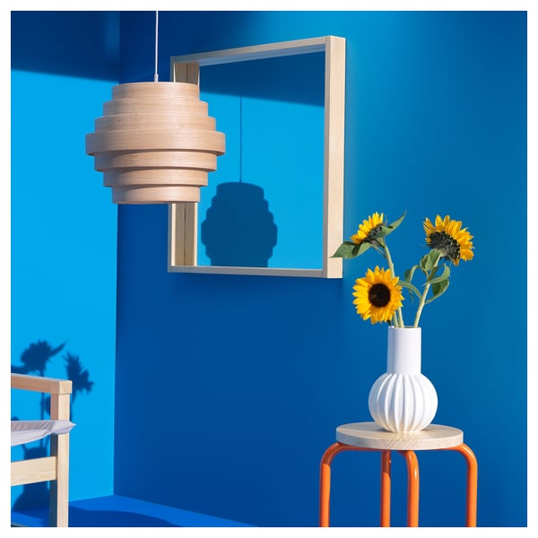 DYKARKLOCKA Paralume per lampada a sospensione, impiallacciato rovere mord bianco, 40 cm