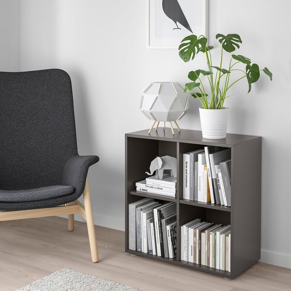 EKET Combinazione di mobili con piedini, grigio scuro, 70x35x72 cm