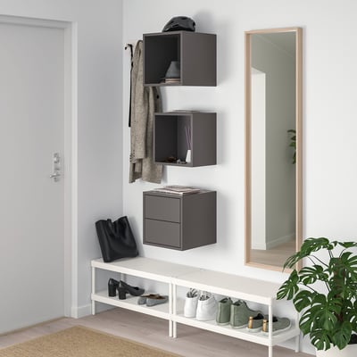 EKET Combinazione di mobili da parete, grigio scuro, 105x35x70 cm