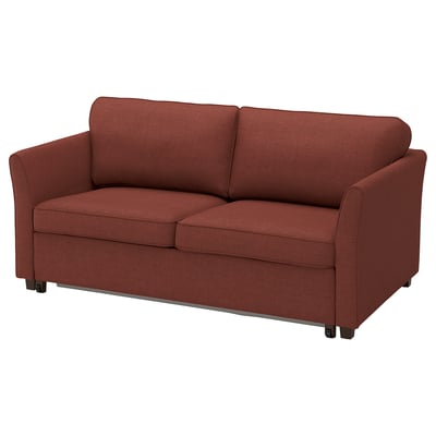 EKHOLMA Divano letto a 2 posti, Kilanda marrone-rosso