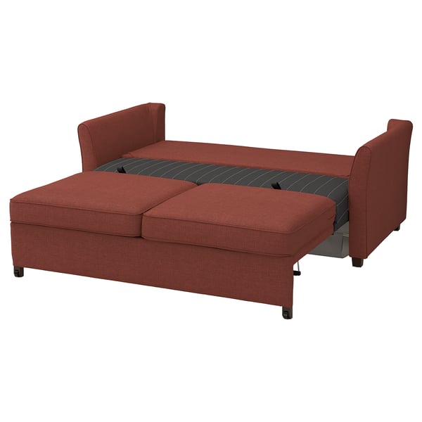 EKHOLMA Fodera per divano letto a 2 posti, Kilanda marrone-rosso