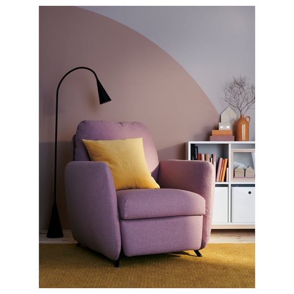 EKOLSUND Poltrona reclinabile, Gunnared marrone chiaro-rosa