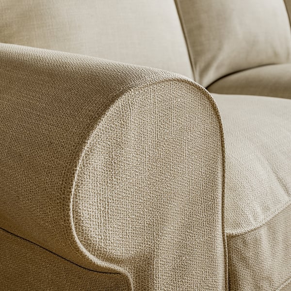 EKTORP Divano a 3 posti, Hemmesta beige chiaro