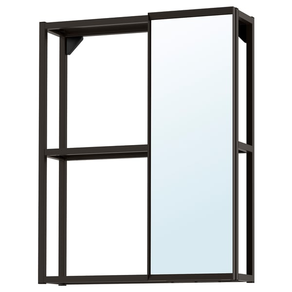 ENHET Mobile a specchio, antracite, 60x17x75 cm