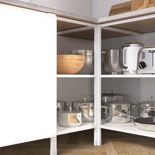 ENHET Struttura base con ripiani, bianco, 60x60x75 cm