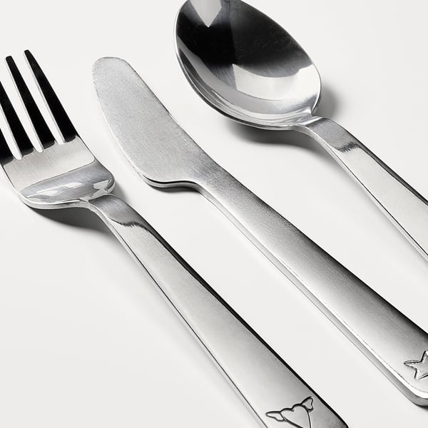 FABLER Set di posate, 3 pezzi, inox