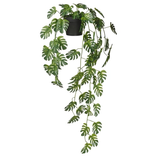 FEJKA Pianta artificiale in vaso, da interno/esterno a sospensione/monstera, 9 cm