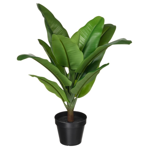 FEJKA Pianta artificiale in vaso, da interno/esterno Banano, 12 cm