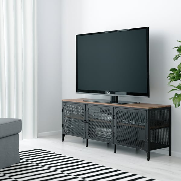 FJÄLLBO Mobile TV, nero, 150x36x54 cm