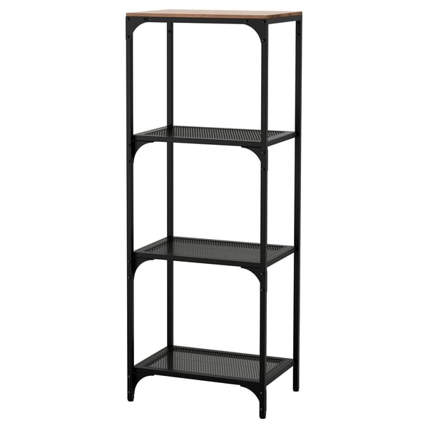 FJÄLLBO Scaffale, nero, 51x136 cm