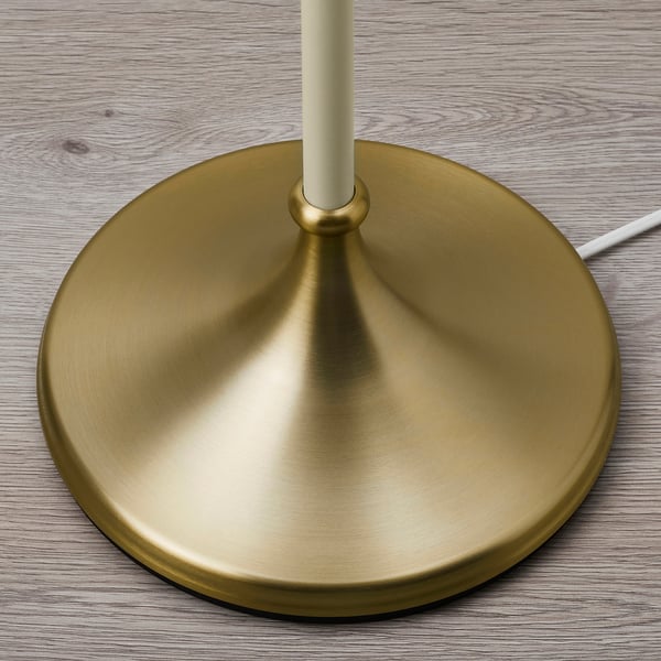 FLYGHÖJD Lampada da terra, ottone/beige