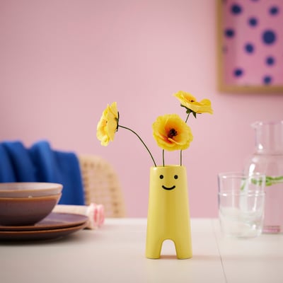 FRÖVÄXT Vaso, giallo, 14 cm