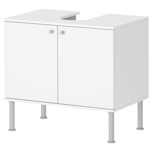 FULLEN Mobile base per lavabo con 2 ante, bianco, 60x55 cm