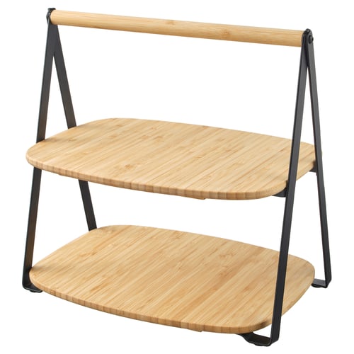 FULLSPÄCKAD Vassoio, bambù/nero, 28x20 cm