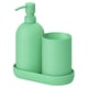 GANSJÖN Set per bagno, 3 pezzi, verde chiaro