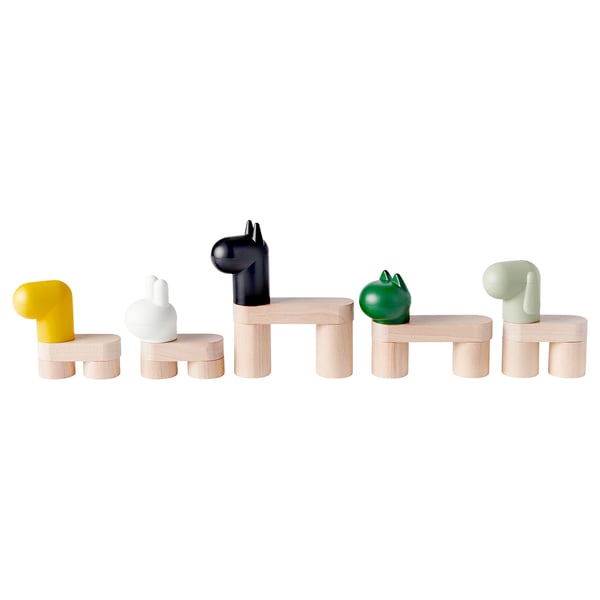 GREJSIMOJS Costruzioni giocattolo 20 pezzi, abbinamenti/5 soggetti