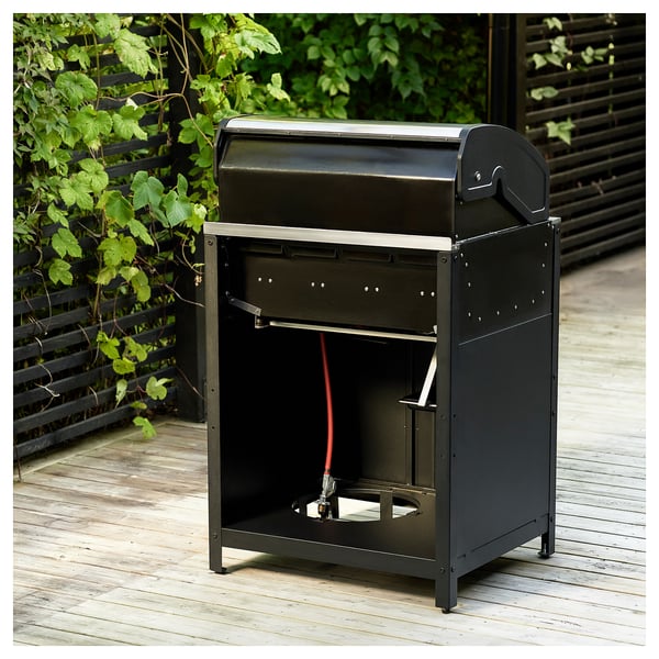 GRILLSKÄR Barbecue a gas, nero/inox da esterno, 72x61 cm