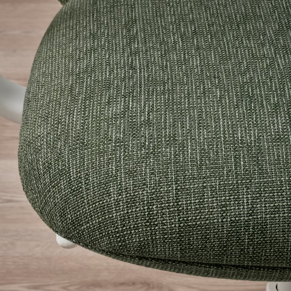 GRÖNFJÄLL Sedia da ufficio con braccioli, Letafors grigio-verde/bianco