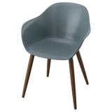GRÖNSTA Sedia con braccioli interno/esterno, grigio-turchese