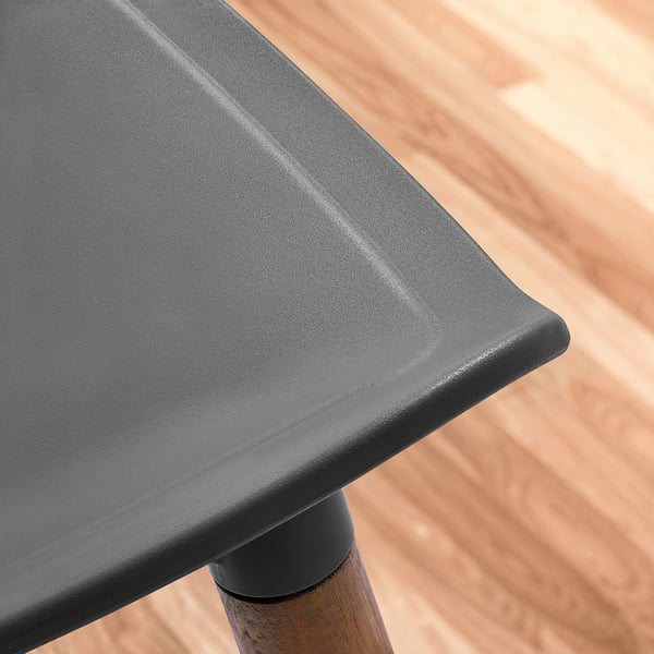 GRÖNSTA Sedia, da interno/esterno grigio/marrone scuro/legno