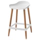 GRÖNSTA Sgabello bar, . bianco/marrone chiaro/legno da interno/esterno, 64 cm