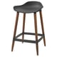 GRÖNSTA Sgabello bar, . grigio/marrone scuro/legno da interno/esterno, 64 cm