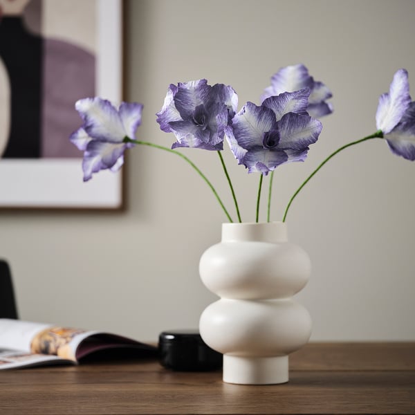GULDSPETT Fiore artificiale, carta/iris blu, 45 cm