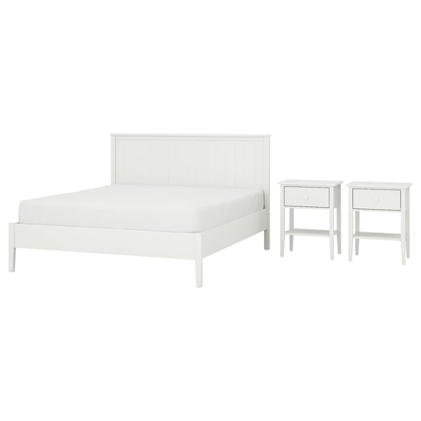 GULLABERG Set camera da letto 3 pezzi, bianco, 140x200 cm