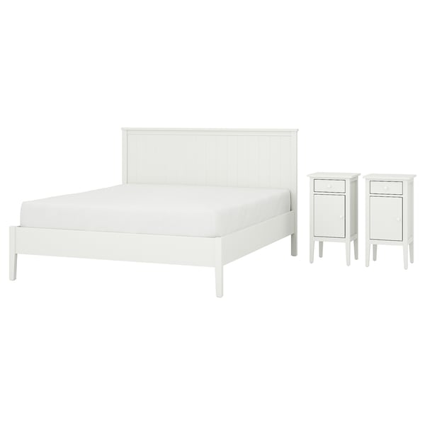 GULLABERG Set camera da letto 3 pezzi, bianco, 180x200 cm