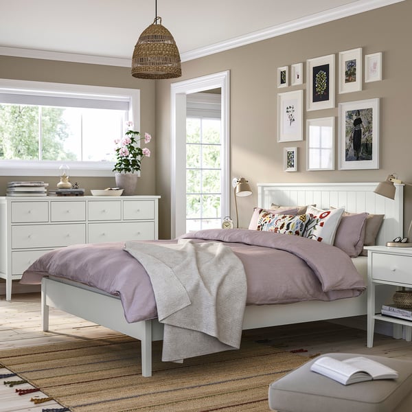 GULLABERG Set camera da letto 4 pezzi, bianco, 160x200 cm