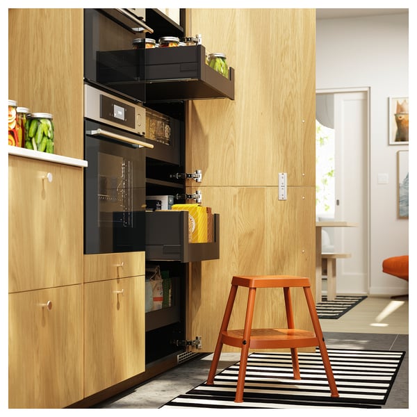 HADDARP Scaletta/sgabello, 4 lati arancione