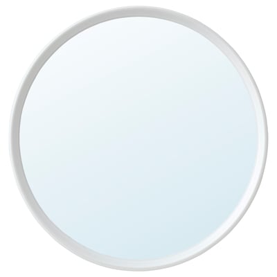 HÄNGIG Specchio, bianco/rotondo, 26 cm