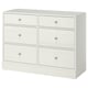 HAVSTA Cassettiera con 6 cassetti, bianco, 121x47x89 cm