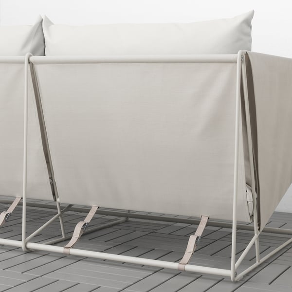 HAVSTEN Divano a 2 posti da esterno, beige/beige