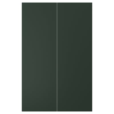 HAVSTORP Set 2 ante per mobile base angolare, verde intenso, 25x80 cm