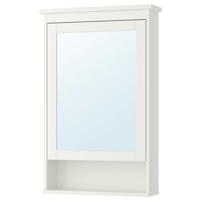 HEMNES Mobile a specchio con 1 anta, bianco, 63x16x98 cm