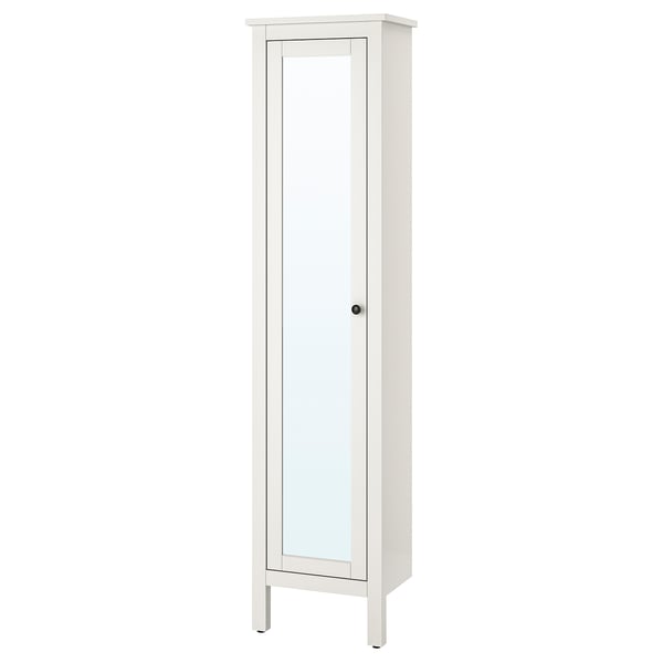 HEMNES Mobile alto con anta a specchio, bianco, 49x31x200 cm