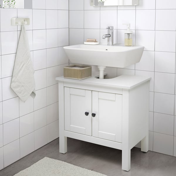 HEMNES Mobile base per lavabo con 2 ante, bianco, 60x38x63 cm