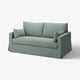 HYLTARP Divano a 2 posti, Hemmesta grigio-verde