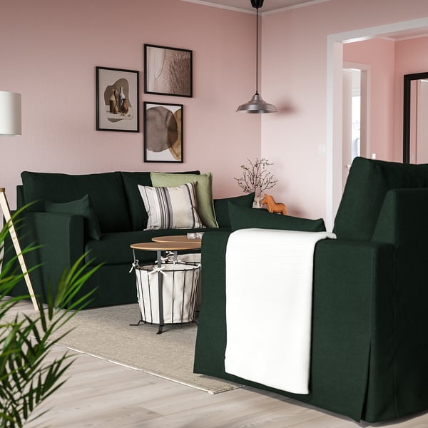 HYLTARP Divano a 2 posti, Tallmyra verde scuro