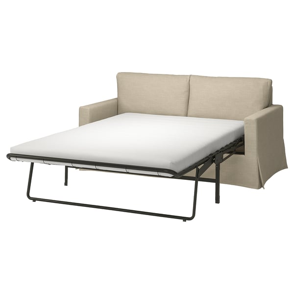 HYLTARP Divano letto a 2 posti, Hemmesta beige chiaro