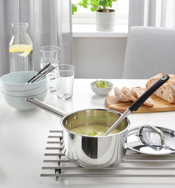 IKEA 365+ Casseruola con coperchio, inox, 2.0 l