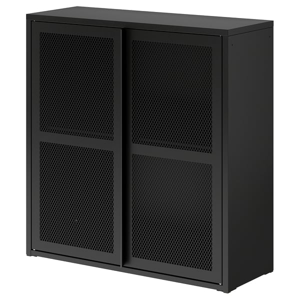 IVAR Mobile con ante, nero rete, 80x83 cm