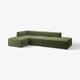 JÄTTEBO Divano 3,5 posti con chaise-longue, Samsala giallo scuro-verde