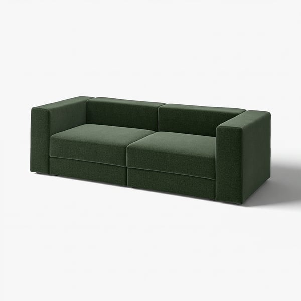 JÄTTEBO Divano a 3 posti componibile, Johanneshov verde scuro