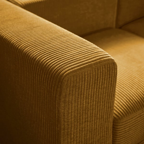 JÄTTEBO Divano ang 2,5 posti/chaise-longue, destro/Samsala ambra