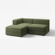 JÄTTEBO Divano comp 2,5 posti/chaise-longue, sinistro/Samsala giallo scuro-verde