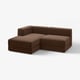 JÄTTEBO Divano comp 2,5 posti/chaise-longue, sinistro/Samsala marrone scuro