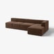 JÄTTEBO Divano comp 4,5 posti/chaise-longue, destro/Samsala marrone scuro